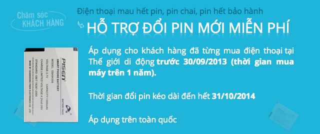 Đổi pin miễn phí