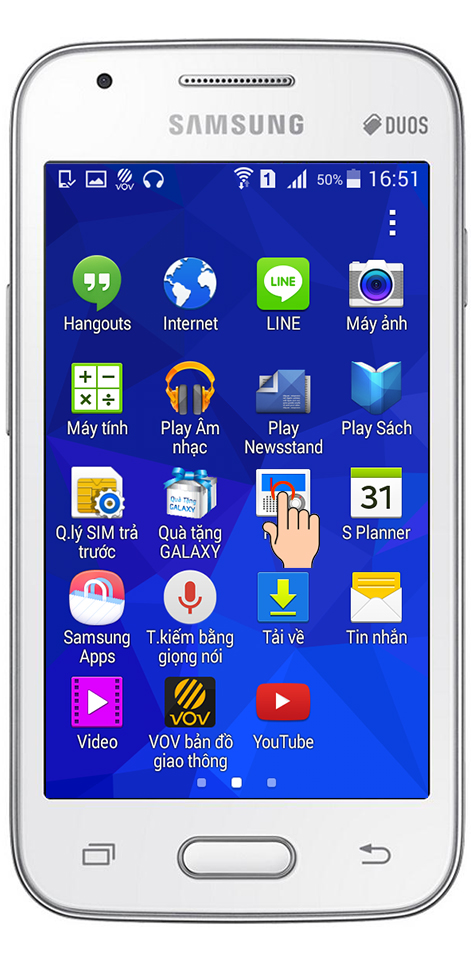 Phát âm thanh ra loa ngoài khi mở radio trên Samsung Galaxy V