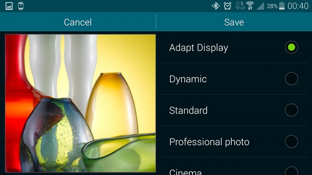 Tùy chỉnh cân bằng màu sắc hiển thị trên màn hình Super AMOLED