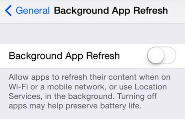 Tắt Background App Refresh Tắt Background App Refresh