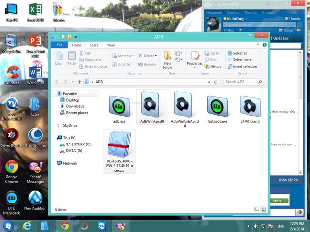 Cho tất cả các file vừa được giải nén vào chung một thư mục