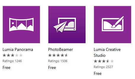 Thương hiệu Nokia trên các ứng dụng đã được thay đổi thành Lumia