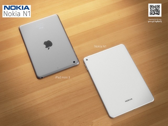 Nokia N1 bên cạnh iPad Mini 3