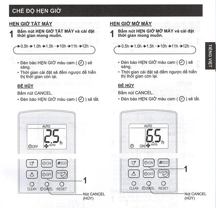 Cách sử dụng chế độ hẹn giờ bật/ tắt máy lạnh Cách sử dụng chế độ hẹn giờ bật/ tắt máy lạnh