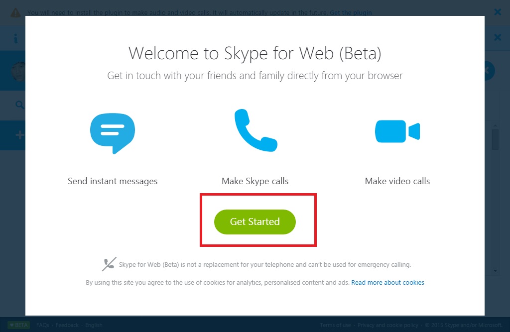 Bắt đầu sử dụng Skype nền web Bắt đầu sử dụng Skype nền web