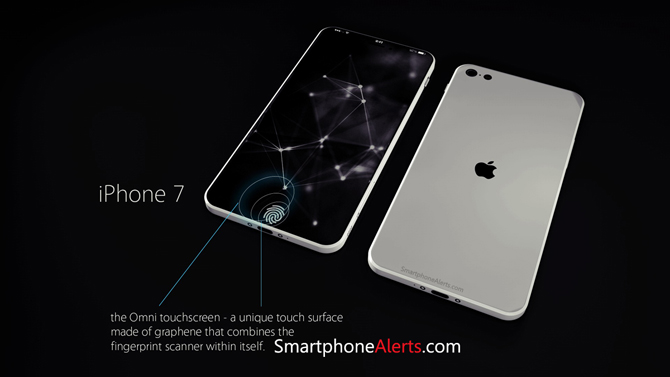 Chiêm ngưỡng iPhone 7 màn hình chiếm trọn mặt trước, camera 12MP