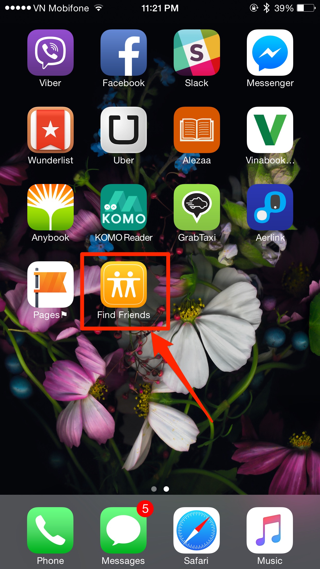 Ứng dụng Find my Friends (Tìm Bạn)