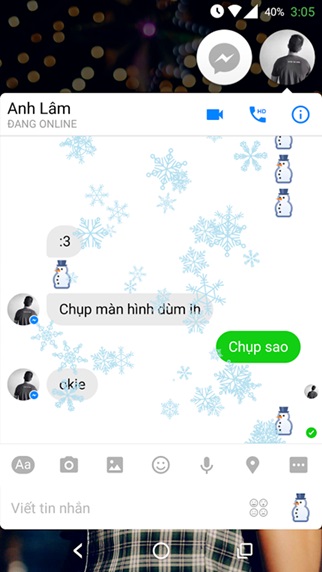 FB Messenger chính thức ra mắt Photo Magic và hiệu ứng tuyết rơi trên cho phiên bản Android và iOS.