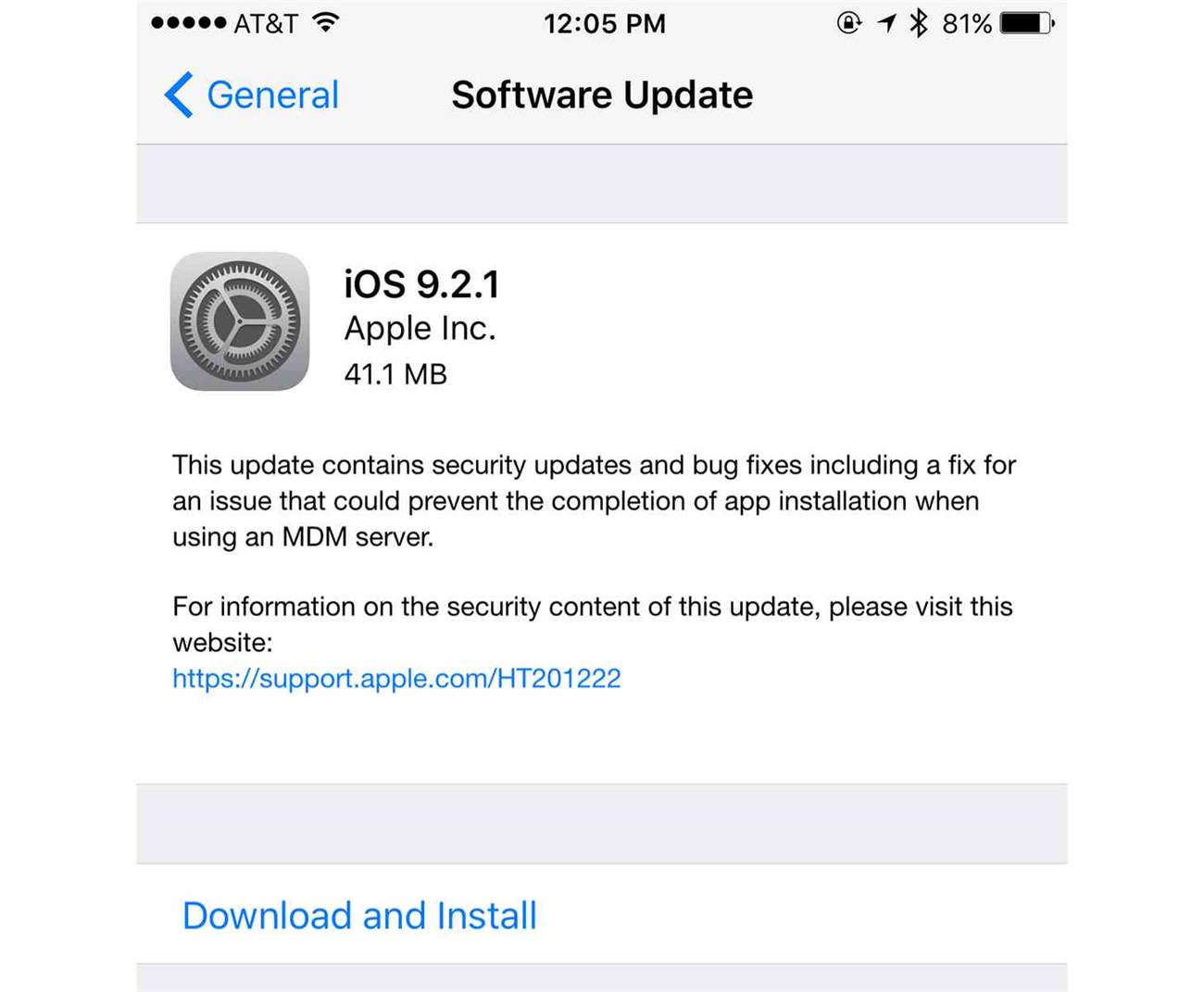 Bản cập nhật chính thức iOS 9.2.1 đã được tung ra