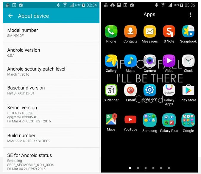 samsung note 4 android 6