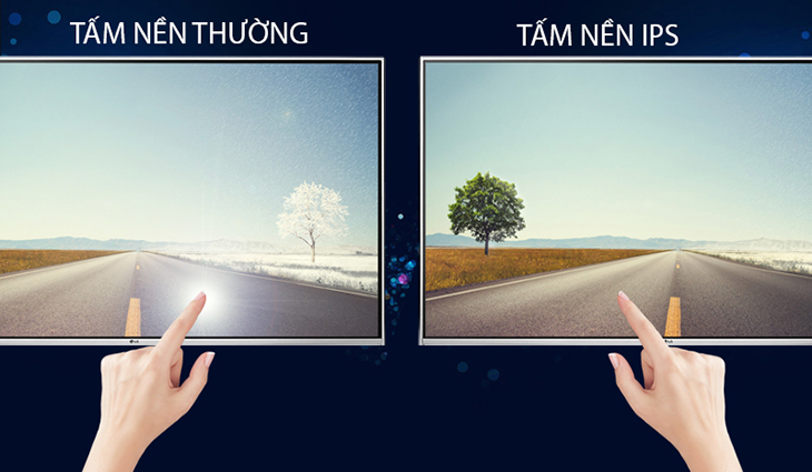 LG có lợi thế tấm nền màn hình IPS LG có lợi thế tấm nền màn hình IPS