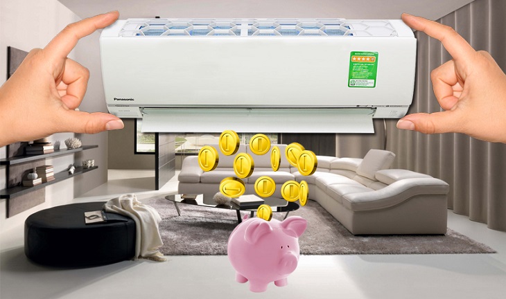  Điều hòa Panasonic 9000 BTU CU/CS-S9RKH-8 và Inverter (công nghệ tiết kiệm điện) tiết kiệm điện