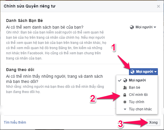 Tắt hoạt động theo dõi Tắt hoạt động theo dõi