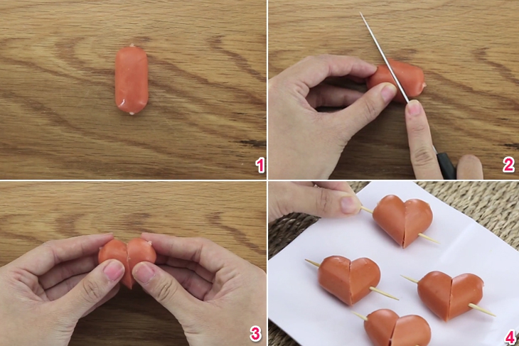 Một số mẹo trang trí món ăn ngày Valentine Một số mẹo trang trí món ăn ngày Valentine