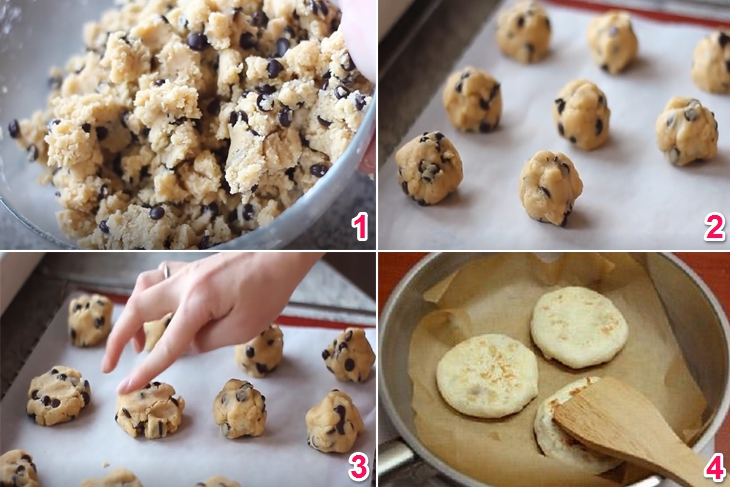 Cách làm bánh quy chocolate chip bằng chảo chống dính Cách làm bánh quy chocolate chip bằng chảo chống dính