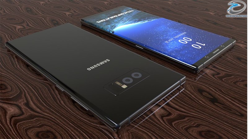 Concept: Galaxy Note 8 với màn hình vô cực cong 2 cạnh, camera kép tinh tế