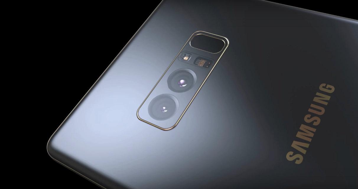 Cụm camera kép ở mặt lưng và cảm biến vân tay được làm phẳng rất tinh tế của Galaxy Note 8