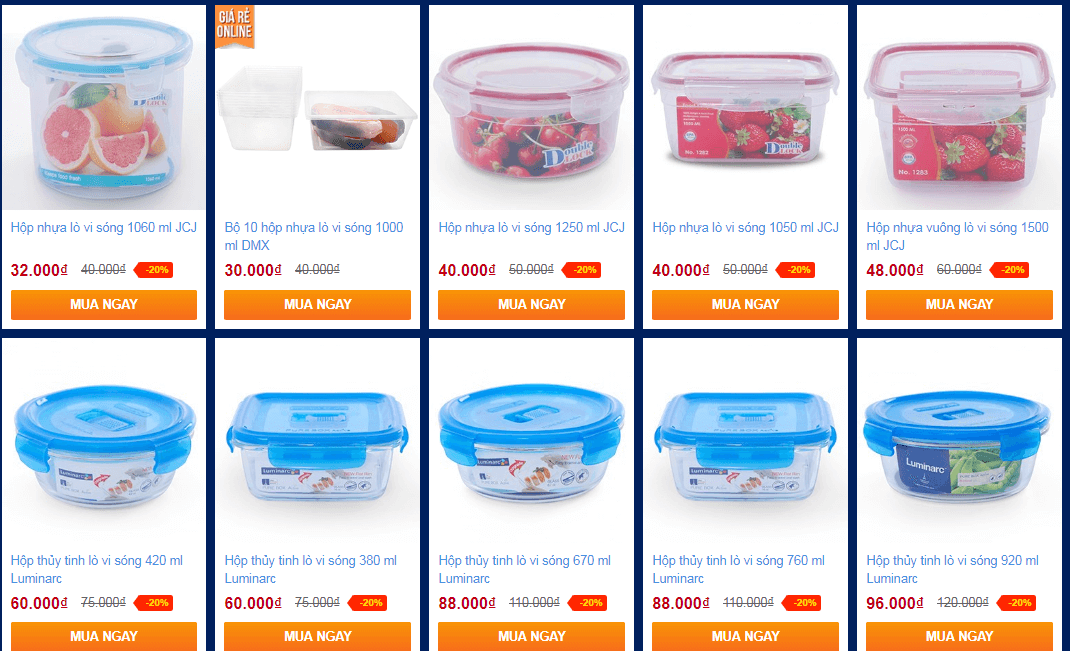 5 lý do nên mua hộp đựng thực phẩm tại Điện máy XANH