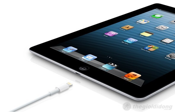 Cổng kết nối Lightning trên iPad 4 Cổng kết nối Lightning trên iPad 4
