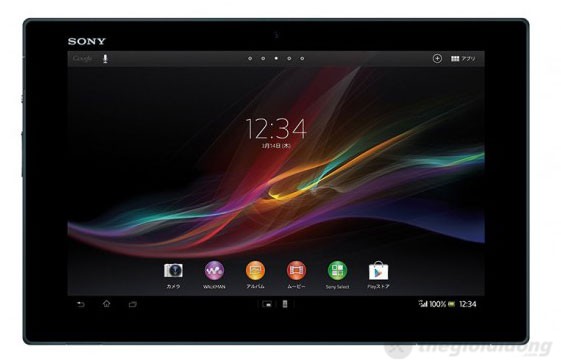 Tablet Z được cài đặt hệ điều hành Android 4.1 (Jelly Bean)