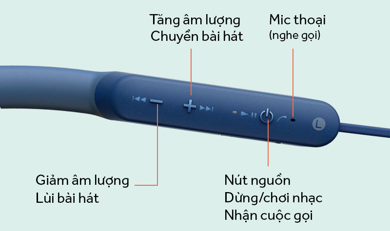 Tai nghe Bluetooth Sony MDR-XB70BT - Các nút ấn trên tai nghe