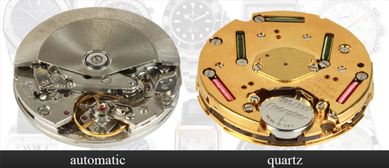 Sự khác biệt giữa đồng hồ Automatic và Quartz