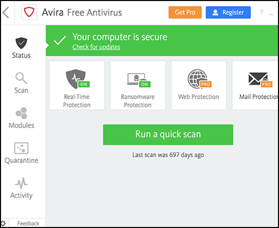 Phần mềm Avira Free Antivirus