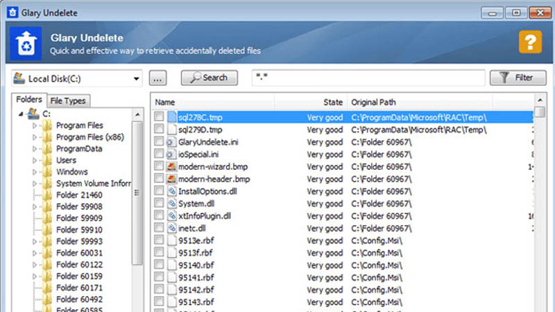  Phần mềm Glary Undelete
