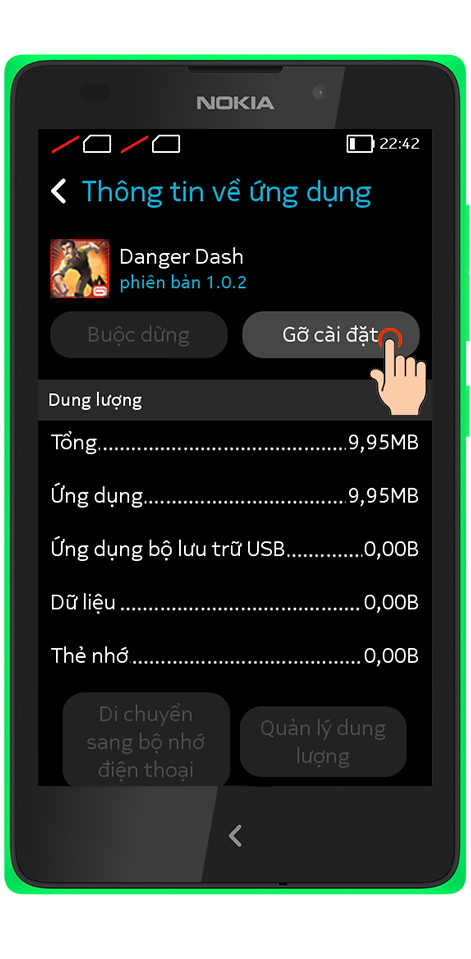 gỡ cài đặt ứng dụng