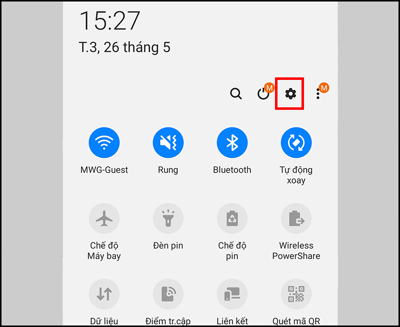 Settings icon Keyboard error Samsung