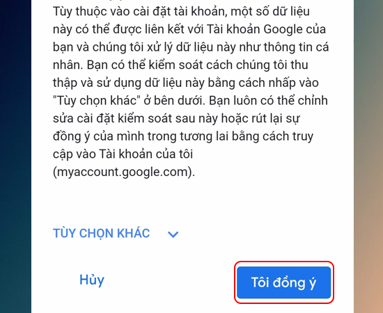 Đồng ý với điều khoản