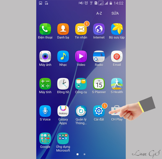 Khóa vân tay trên Samsung Galaxy A7 2016