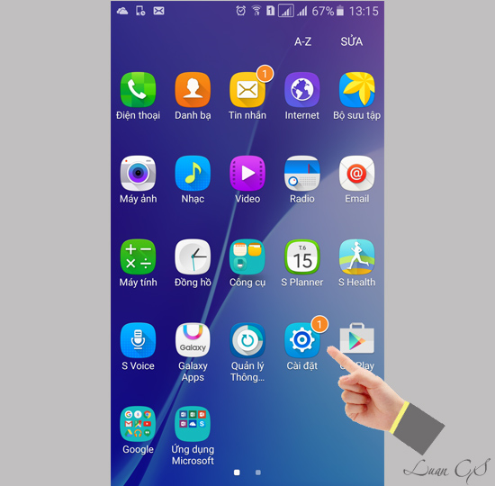 Cài đặt đèn Flash thông báo cuộc gọi Samsung Galaxy A7 2016