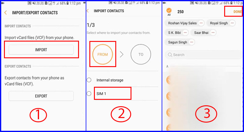 Hướng dẫn chuyển danh bạ từ SIM 1 sang SIM 2