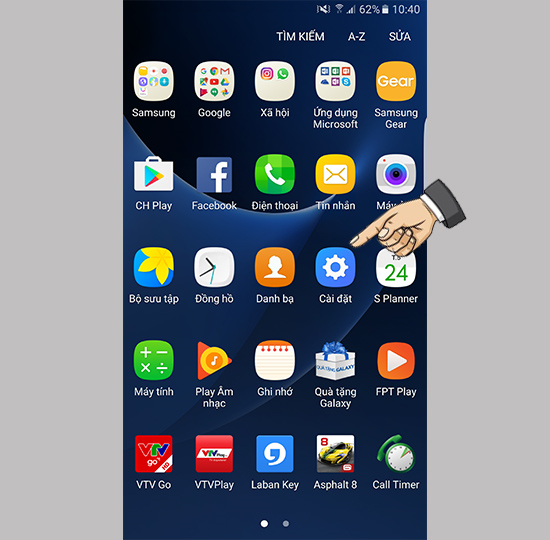 Soạn thảo văn bản bằng cách lướt tay trên bàn phím Samsung S7 Edge