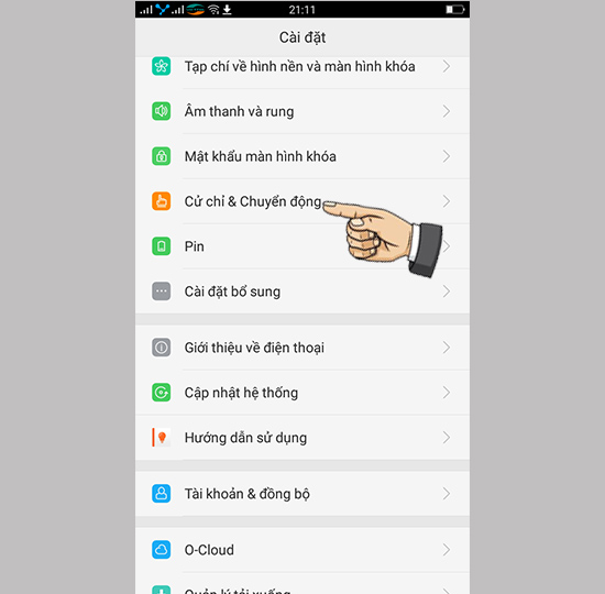 Sử dụng một tay trên màn hình thu nhỏ OPPO A39 Neo 9s